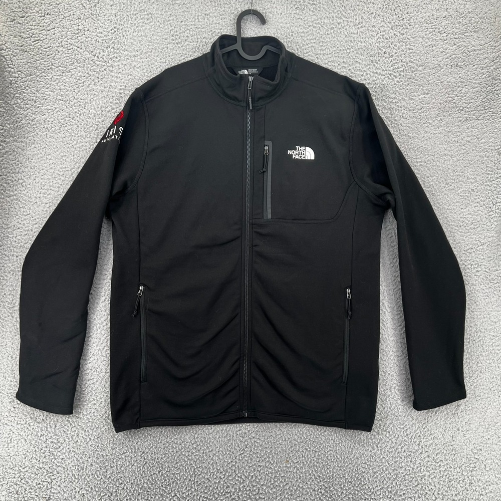 The North Face Mens Black Full Zip Softshell Jacket Iris Automation Logo Large